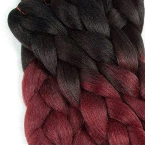 5 packs of Black & burgundy ombré braiding…NEW main image 6